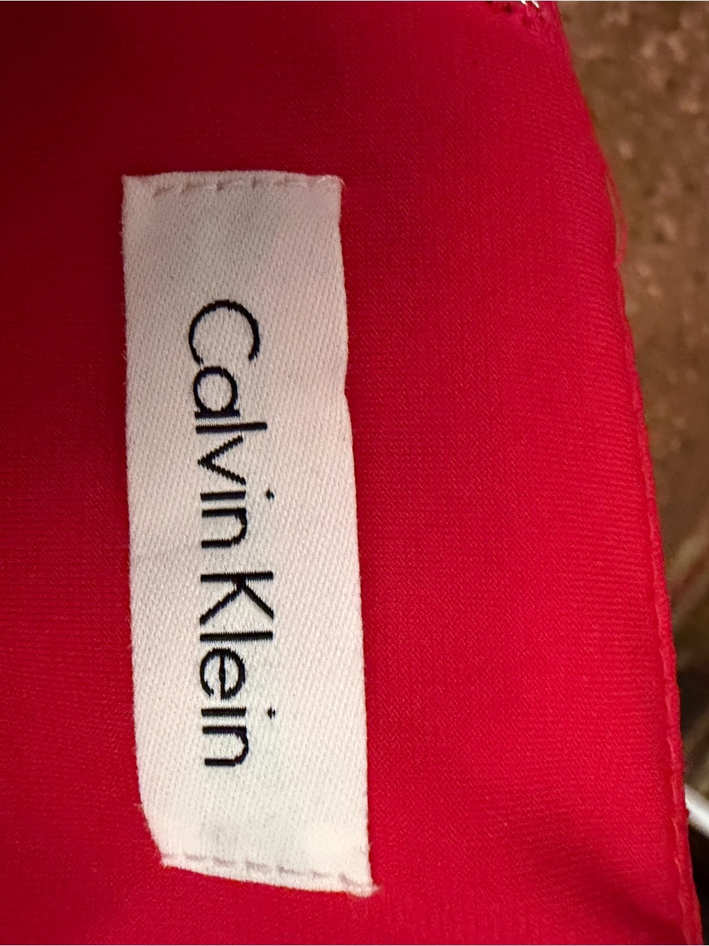 Calvin Klein Red Ruffled Sheath Mini Dress - Picture 3 of 4